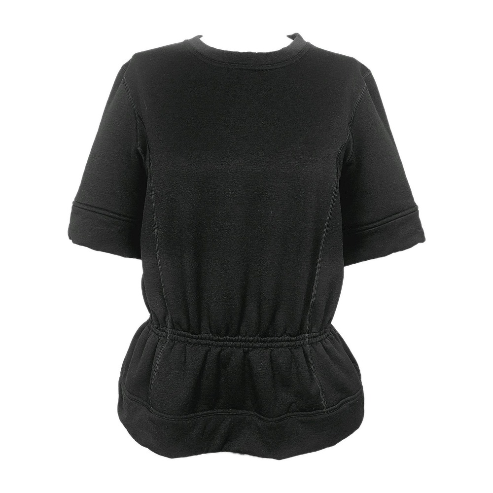 Lululemon Peplum‎ Short Sleeve Crewneck Sweatshirt Black 6 Athleisure Casual